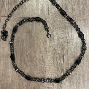 Elegant Black and Silver Necklace